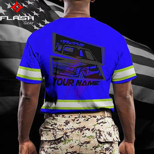 Chemise de sécurité à manches courtes, respirante, vêtements de travail, construction, imprimé, haute visibilité, réfléchissant, industriel, ANSI classe 1, imperméable - Product Image 2