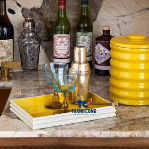 ถาดเคลือบแล็กเกอร์ทำมือมีผิวมันวาวตามประเพณีของช่างฝีมือจากถาดตกแต่งแบบเวียดนาม - Product Image 2