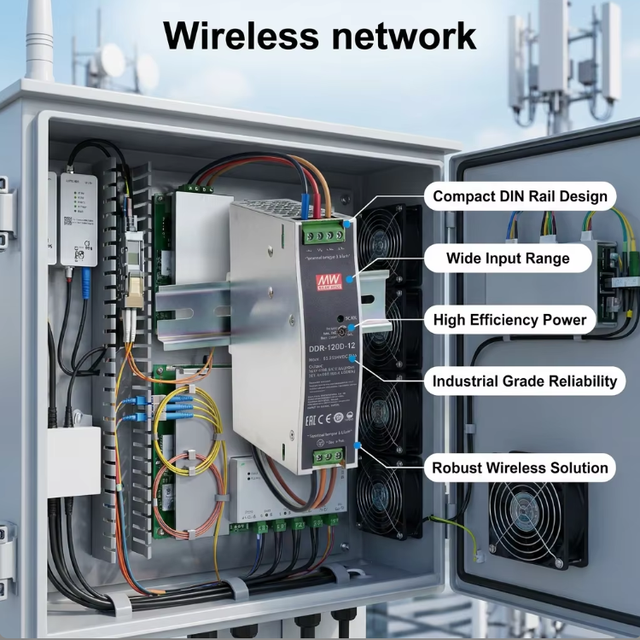 MeanWell 120W DIN Rail Type DC DC Single Output Industrial Use Meanwell DDR-120C-12 120W 12V 8.3A DIN Rail Power Supply
