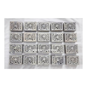 Design créatif en stéatite naturelle forme rectangulaire dernière sculpture stockage de bijoux et boîtes de cadeaux pour les acheteurs au meilleur prix - Product Image 1