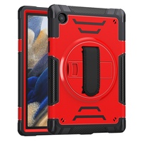 Funda Protectora para Tablet Samsung Tab A8 2021 X200/X205 de 10.5 Pulgadas, con Triple Capa de TPU y PC, Absorción Extrema de Impactos, Alta Seguridad, con Correa de Mano Giratoria