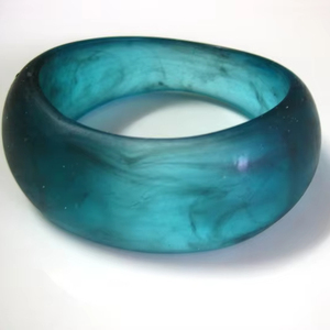 Bijoux vintage de créateur pour femmes Bracelet en résine géométrique épais style bohème Bracelet acrylique irrégulier en marbre ambre pour cadeau - Product Image 3