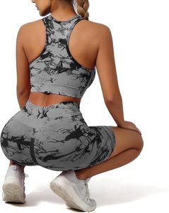 Top meilleure qualité ensemble de vêtements de sport femmes Sport personnalisé Fitness porter taille haute short soutien-gorge vêtements Fitness Yoga porter ensemble vêtements - Product Image 2