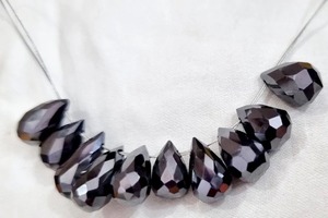 32.68 ct noir Moissanite gouttes pour les yeux diamant Moissanite bague de fiançailles pendentif diamant - Product Image 2