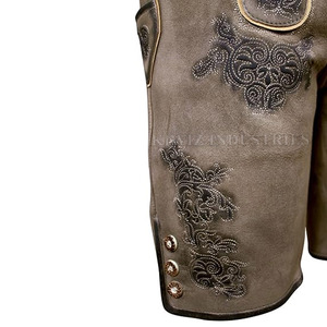 Venta en línea Pantalones cortos de último diseño Venta al por mayor Pantalones cortos de cuero bávaro de estilo único 2024 Pantalones cortos bávaros ligeros - Product Image 3