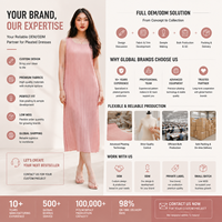 Robe plissée sur mesure, vêtements pour femmes, fabricant OEM, fournisseur de mode à marque privée pour les marques de boutiques, production en petites séries