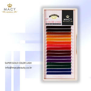 Extensions de cils coréennes de couleur premium, fournitures professionnelles pour extensions de cils, vente en gros d'extensions de cils de couleur premium en cheveux synthétiques - Product Image 3