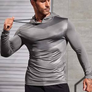 Vente en gros de sweats à capuche en polyester et spandex à séchage rapide pour hommes sweat à capuche athlétique de fitness élastique de haute qualité - Product Image 5