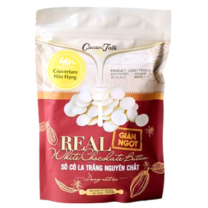 Wholesale Export Supplier Fast Shipping OEM/ODM HALAL Excellent Quality Real <b>White</b> <b>Chocolate</b> <b>Button</b> Shape 40% Cocoa Bakery Using - Product Image 1