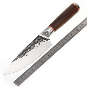 Venta al por mayor personalizado de alta calidad OEM ODM servicio profesional Damasco cuchillo de cocina de acero de alto carbono para cortar y rebanar - Product Image 1