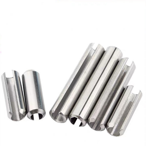 Goupille à ressort rainurée en acier inoxydable de haute qualité, finition brillante, goupille de verrouillage cylindrique, tailles personnalisées pour l'ingénierie mécanique - Product Image 1