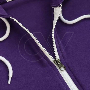 New Design Winter Women's Fleece Zipper-<b>Up</b> Hoodies Front Logo Soft Cotton Polyester Blend Breathable Active Lifestyle Fashion - Product Image 5