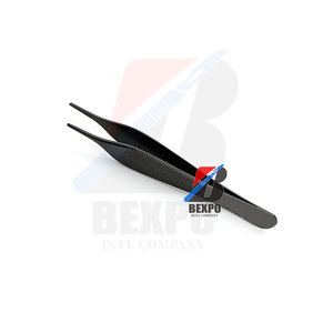 Fórceps de tejido Adson Dental Premium recto negro titanio 1x2 dientes, instrumentos calientes manuales de 120mm - Product Image 4