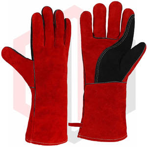 Gants de soudage Tig en cuir de vachette en gros Gants de sécurité en cuir de vache longs et courts du fabricant pakistanais à bas prix - Product Image 1