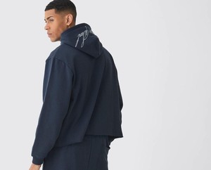 เสื้อฮู้ดก้านล่างเอวลอยทำจากผ้าฝ้ายพิมพ์ลายเต็มแนวสตรีทแวร์ออกแบบได้ตามต้องการสำหรับทุกเพศ - Product Image 3