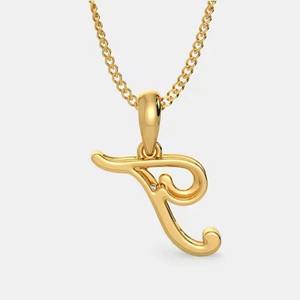 เครื่องประดับเพชร CVD จี้ตัวอักษร T ดีไซน์ล่าสุด - Product Image 2