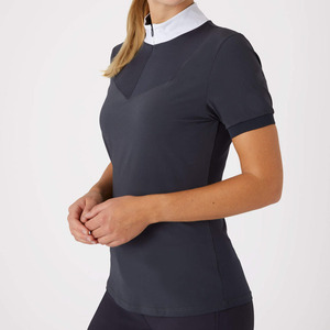 Personalizar diseños y logotipo Ropa ecuestre Capa base Camisas de manga corta Camisetas de espectáculo de equitación para mujeres - Product Image 2