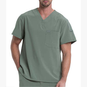 Haut et chemise à récurer de style col en V classique personnalisés costumes de récurage médicaux uniforme d'hôpital hommes grande taille uniforme d'hôpital pour hommes - Product Image 1