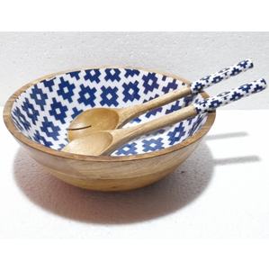 ชุดชามสลัดไม้อะคาเซียพร้อมเซิร์ฟเวอร์อุปกรณ์สำหรับสลัดทำจากไม้ตื้นโลโก้ตามสั่ง - Product Image 4