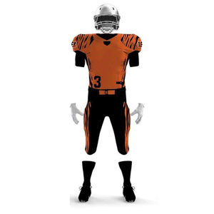 Top Venta de manga corta de fútbol americano Jersey uniforme personalizado conjuntos para adultos precio de fábrica al por mayor - Product Image 2