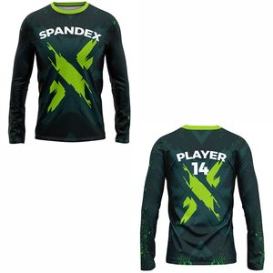 Camiseta de voleibol de manga larga de poliéster al por mayor, diseño impreso sublimado, excelente visibilidad, mangas largas cómodas - Product Image 3