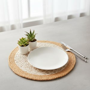 Alfombra de cesta redonda Chindi natural de estilo moderno tejida a mano, alfombrillas y almohadillas para exteriores de fabricantes indios - Product Image 1