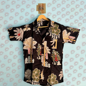 Camisa estampada de algodón para hombre, camisa con estampado de bloque de mano indio, camisa de manga corta de verano, camisas con estampado de bloque - Product Image 5