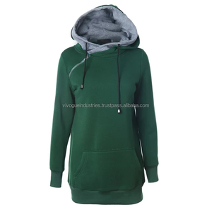 Sweat à capuche oversize décontracté pour femme, en coton 100%, avec logo brodé sur le devant, style streetwear, pour l'hiver - Product Image 6