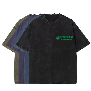 T-shirt Homme en Coton Biologique Lourd, Coupe Ample, Manches Courtes, Effet Délavé, Impression Numérique Personnalisée, Vente en Gros - Product Image 5