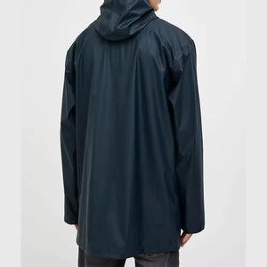 เสื้อกันฝนผ้ายีนส์มีซิปแห้งเร็วมีฮู้ดผ้าโพลีเอสเตอร์100% กันน้ำออกแบบได้ตามต้องการมีโลโก้ได้ตามต้องการ - Product Image 3