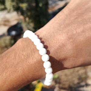 Genuine Natural White Jade 925 Silver Adjustable <b>Beaded</b> <b>Bracelet</b> for Women <b>Men</b> Luxury Gift Jewelry - Product Image 3