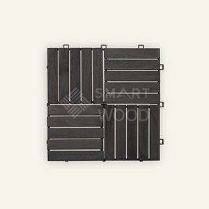 Série Urban Canvas : Dalles de terrasse en bois d'acacia, carrées, modernes, à emboîtement matriciel, finition brossée, pour la conception de paysages contemporains - Product Image 5