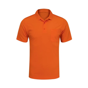 เสื้อโปโลผู้ชายสีทึบ, เสื้อโปโลแขนสั้นผ้าฝ้ายลำลอง - Product Image 3