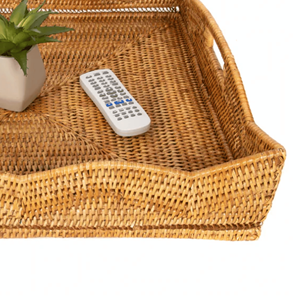 Top Tendance Nice Design Artisanat Plateau De Service En Rotin Festonné Pour Les Festivals Vente En Gros Directe Du Vietnam - Product Image 5