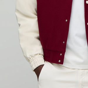 ผู้ผลิตเสื้อแจ็คเก็ตหนังปักคุณภาพสูงแบบกำหนดเองสำหรับผู้ชาย เสื้อแจ็คเก็ตเลตเตอร์แมน วาร์ซิตี้ - Product Image 5