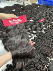 ผมมนุษย์หยักศกธรรมชาติผมมนุษย์แบบไม่ผ่านการทำหนังกำพร้าไม่ผ่านกระบวนการ1มัดจากผู้จำหน่ายในเวียดนาม - Product Image 5