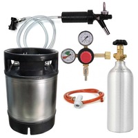 Régulateur de pression de bière CO2 à double manomètre CGA320 0-60 PSI avec vanne d'arrêt manuelle en laiton pour Kegerator