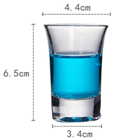 Vaso de Chupito Mini Transparente de Cristal Premium con Logotipo Personalizado, Reutilizable, Base Gruesa y Duradera, Moderno, para Fiestas, Bares y Celebraciones, en Caja