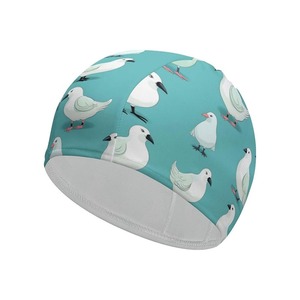 Gorro de natación con estampado de color de fábrica, gorro de baño de silicona personalizado para niños adultos - Product Image 6