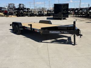 Nuevo Remolque de Plataforma Plana de Doble Eje para Transporte de Autos, Remolque Utilitario de Servicio Pesado con Piso de Madera, Capacidad de Carga de 1001-2000 kg para Transporte de Maquinaria - Product Image 5
