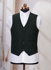 Traje de Tres Piezas para Hombre, Color Verde Oscuro Moderno, Excelente Calidad, para Bodas, Banquetes, Oficina y Ocasiones Especiales, en Venta - Product Image 4