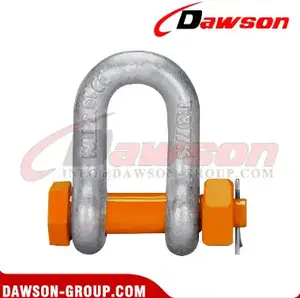 DAWSON BRANDグレードT8DG2150A鍛造合金鋼ディーシャックル、安全ピン付き、G8クラスボルトタイプチェーンシャックル