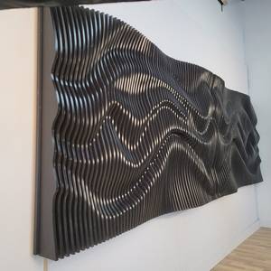 ศิลปะติดผนังพาราเมตริกทำด้วยมือขนาดใหญ่พิเศษรูปแบบอาร์ตเดคโคสีดำที่ไม่ซ้ำใครสำหรับห้องนั่งเล่นวันเกิดตกแต่งแขวนใช้งานได้ - Product Image 2