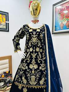 ชุดเดรสผ้าวิสคอสหนาสำหรับผู้หญิง,ชุดเดรสแขนยาวพิมพ์ลายพร้อมงานฝีมืองานปักลาย - Product Image 3