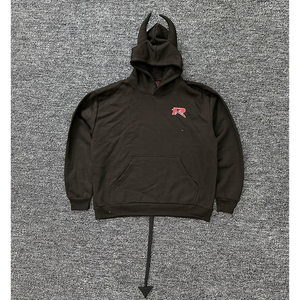 เสื้อฮู้ดแบบปรับแต่งได้สำหรับผู้ชายเสื้อฮู้ดแบบครอปสไตล์วินเทจ400gsm ซีดจางลงแดด - Product Image 1