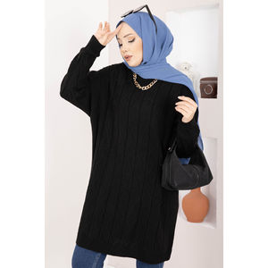 เสื้อคลุมไหมพรมลายบาคลาวาสีดำสไตล์ลำลองสำหรับฤดูใบไม้ร่วง - Product Image 2