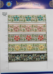 Broderie florale colorée de tissu net écologique élégant pour les sacs de style d'affaires chaussures vêtements décoration intérieure projets d'artisanat - Product Image 5