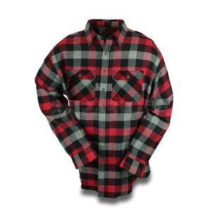 Camisas de franela blindada para hombre, ropa personalizada para motocicleta, CE, forrado con aramida, de tela de franela inteligente - Product Image 1