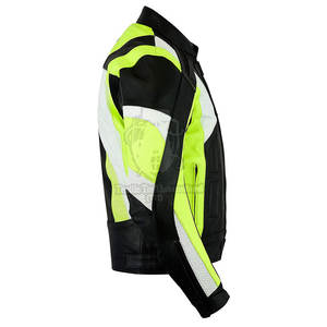 Veste de moto de haute qualité respirante coupe-vent taille personnalisée service OEM faible MOQ cuir véritable couleur et logo personnalisés - Product Image 4