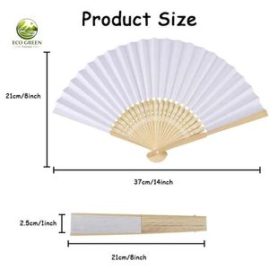 Éventail pliant en bambou écologique, personnalisé avec impression sur tissu, pour cadeaux d'entreprise, publicité et promotion - Product Image 2
